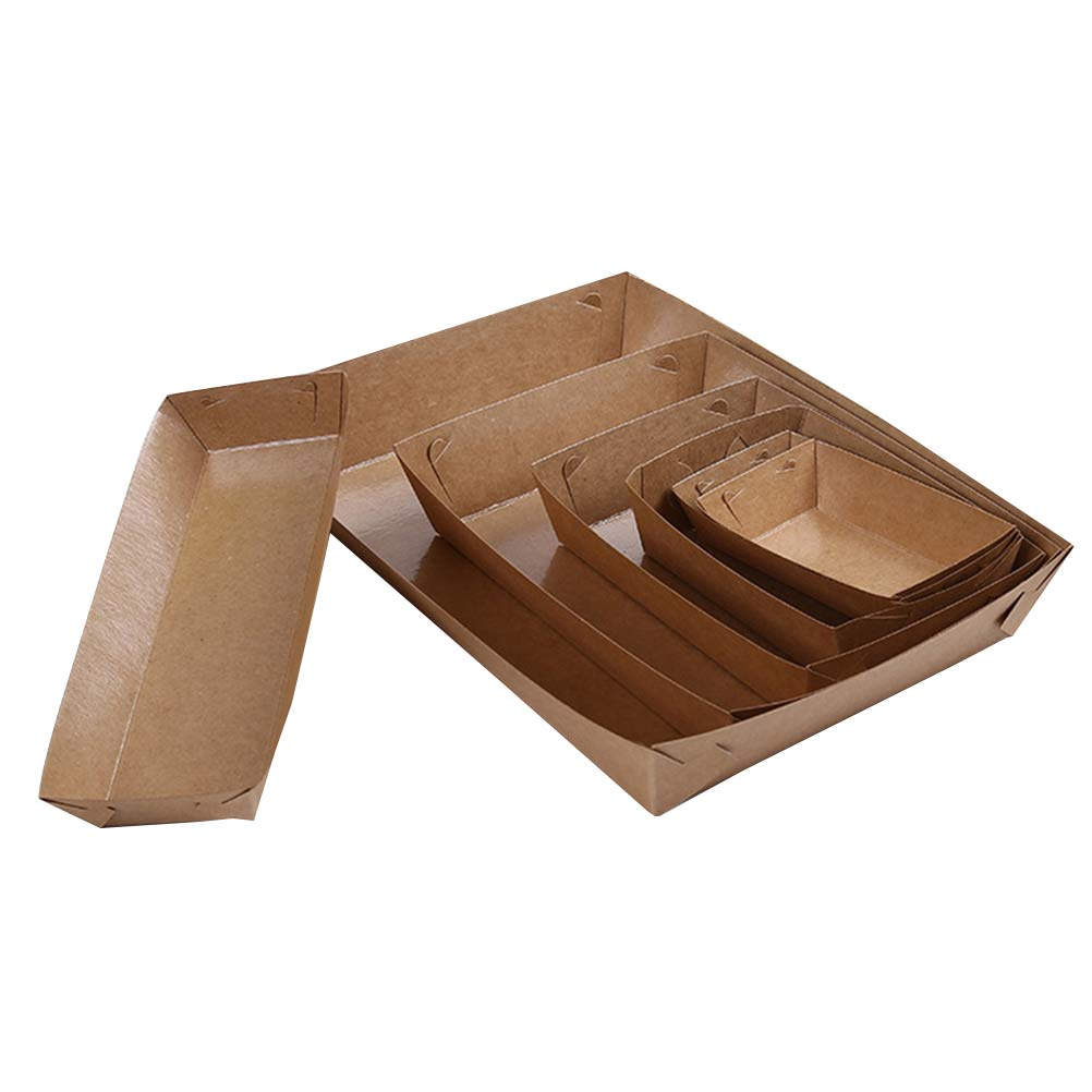 Food And Snacks For Picnic - 30Pcs Kraft Paper Disposable Boat Shaped