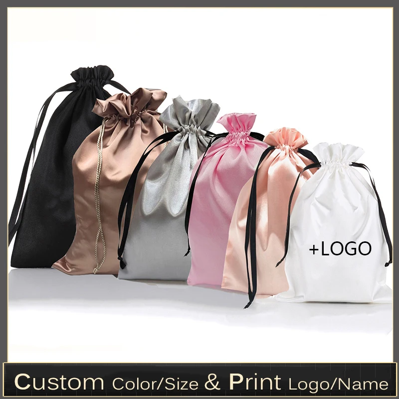 Food Or Snacks - 10PCS Custom Satin Extensions Hair Bags