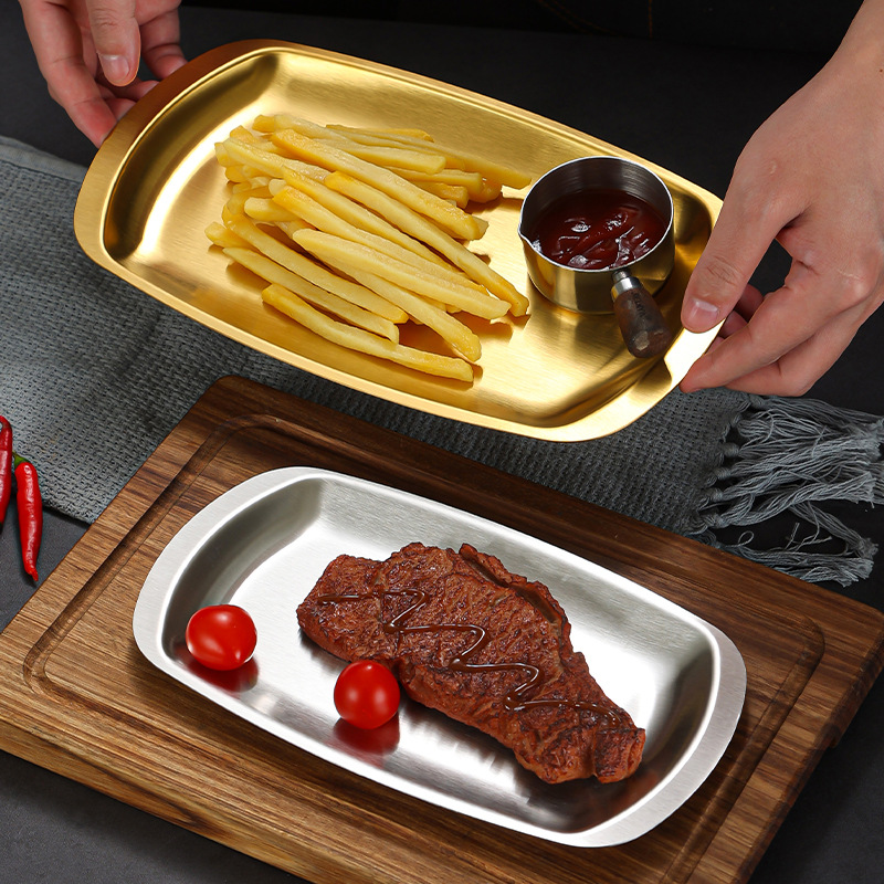 Food Snacks In Korea - 304 Stainless Steel Matte Dinner Snack