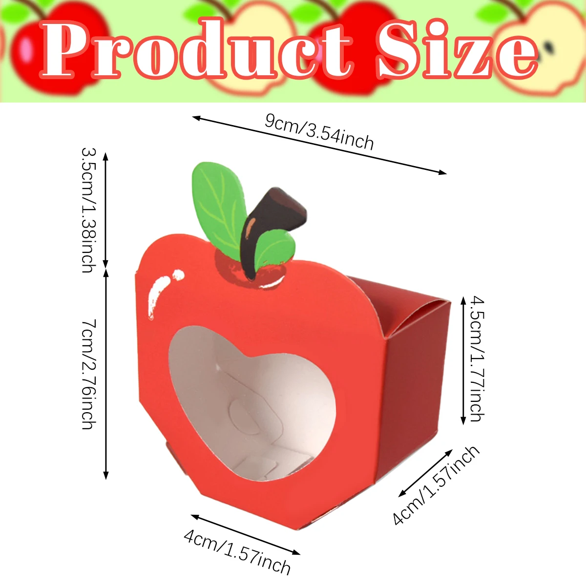 10/20Pcs Apple Window Candy Bo - Food Like Snacks review and price