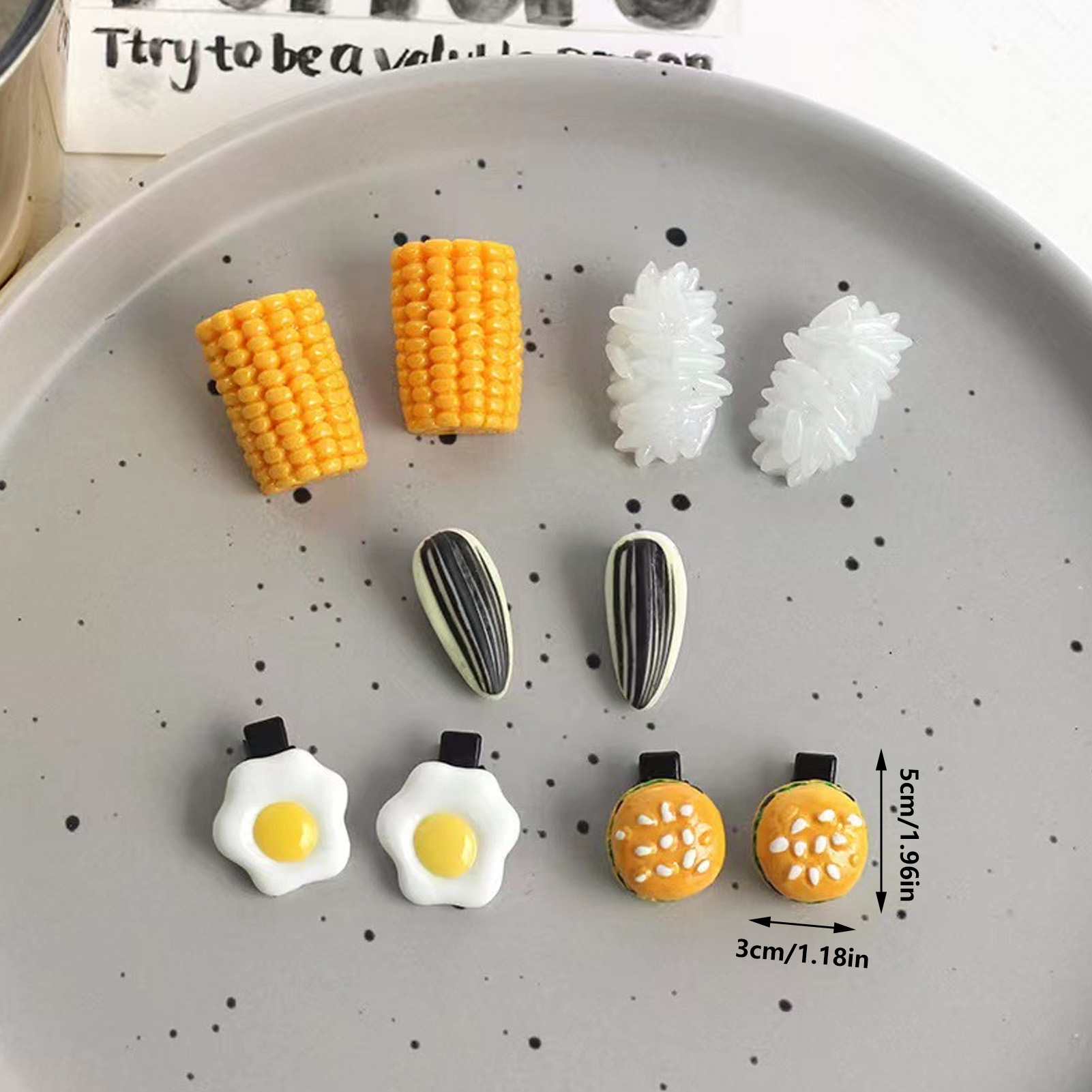 Mini Food Hair Clips Set Reali - Food Or Snacks review and price