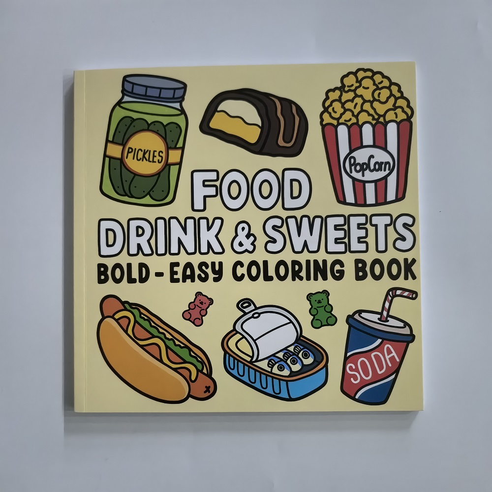 Food Drinks and Desserts Color - Food And Snacks Coloring Book Bold And Easy review and price