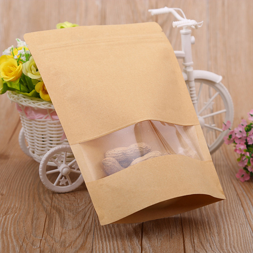 50Pcs Kraft Paper Zipper Seale - Food Snacks In Usa review and price