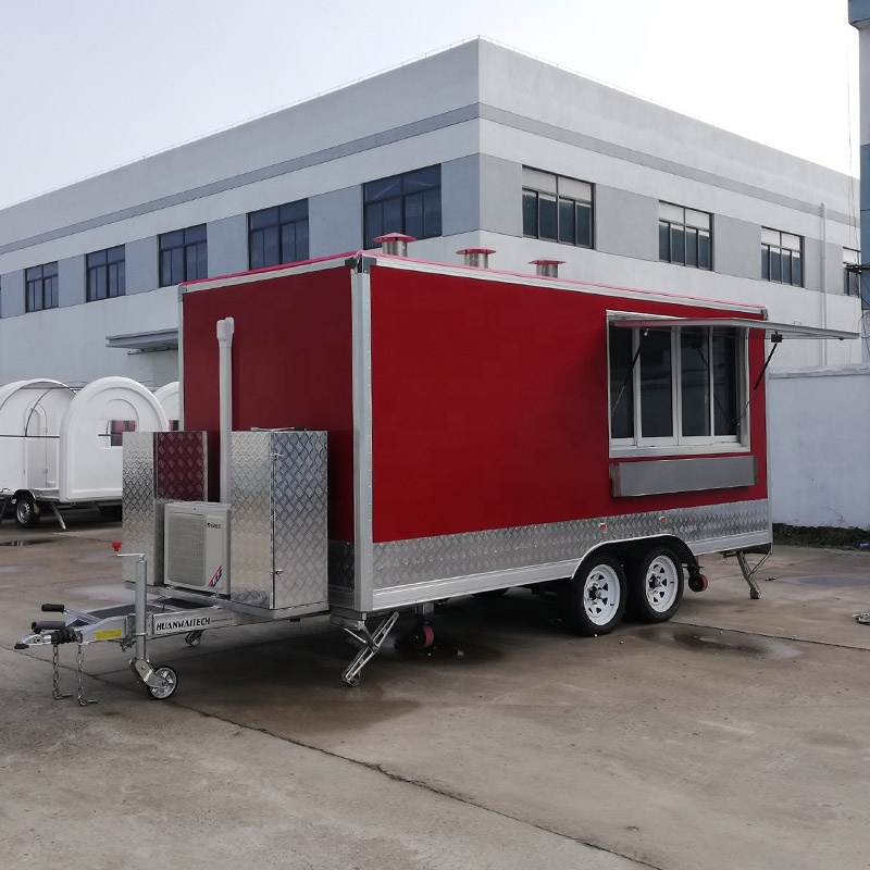 Square Type Food Trailer Custo - Food Snacks Business review and price