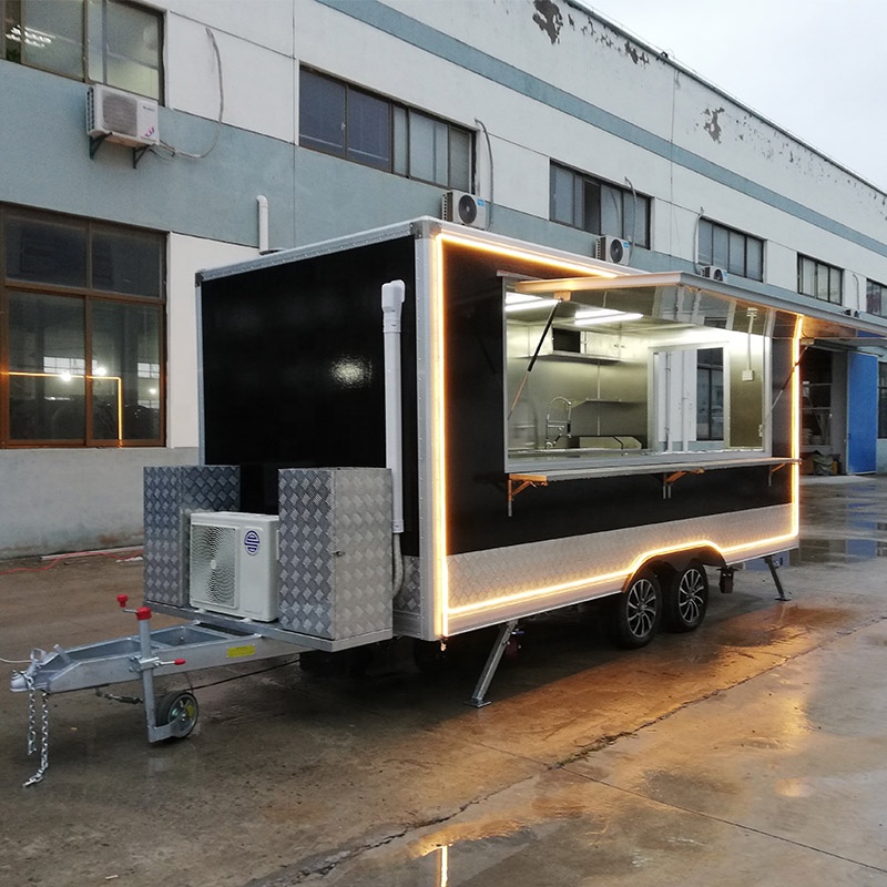 Square Type Food Trailer Custo - Food Snacks Business review and price
