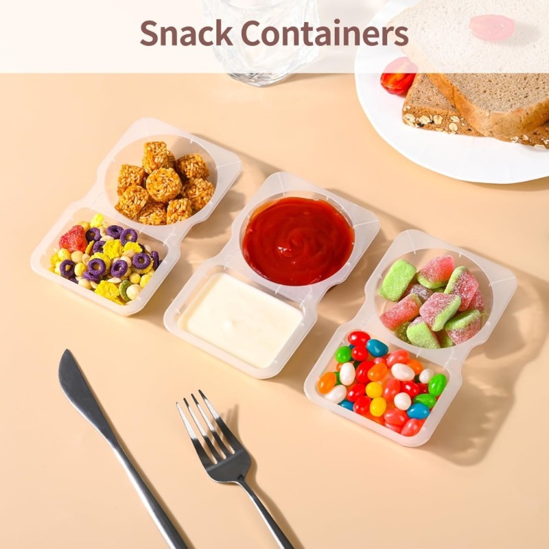 5/10/20/40PCS Double Compartme - Food Snacks For Picnic review and price