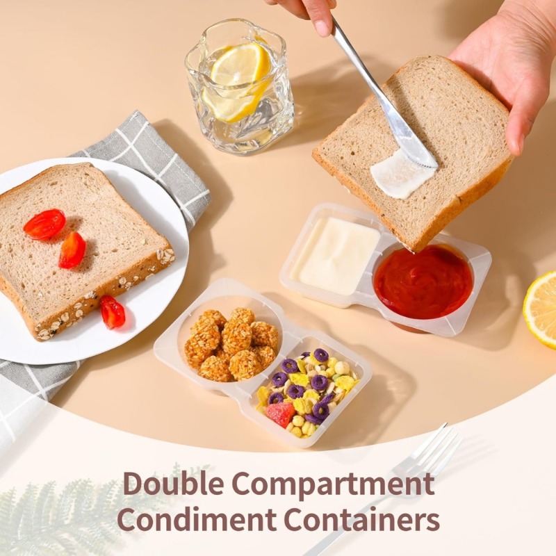 5/10/20/40PCS Double Compartme - Food Snacks For Picnic review and price