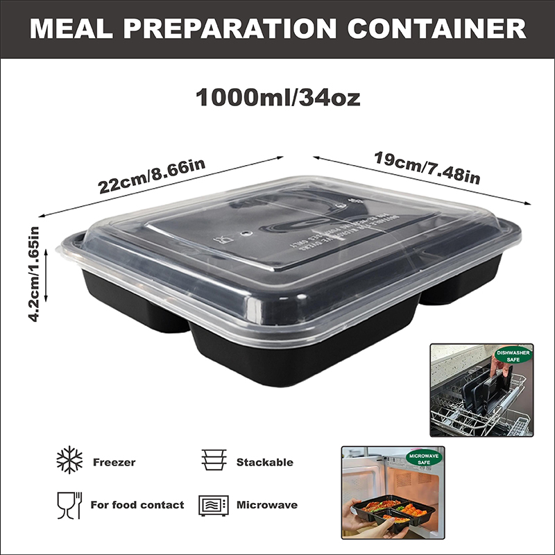 3-Compartment 34 Oz/1000 Ml, 1 - Food And Snacks For Picnic review and price